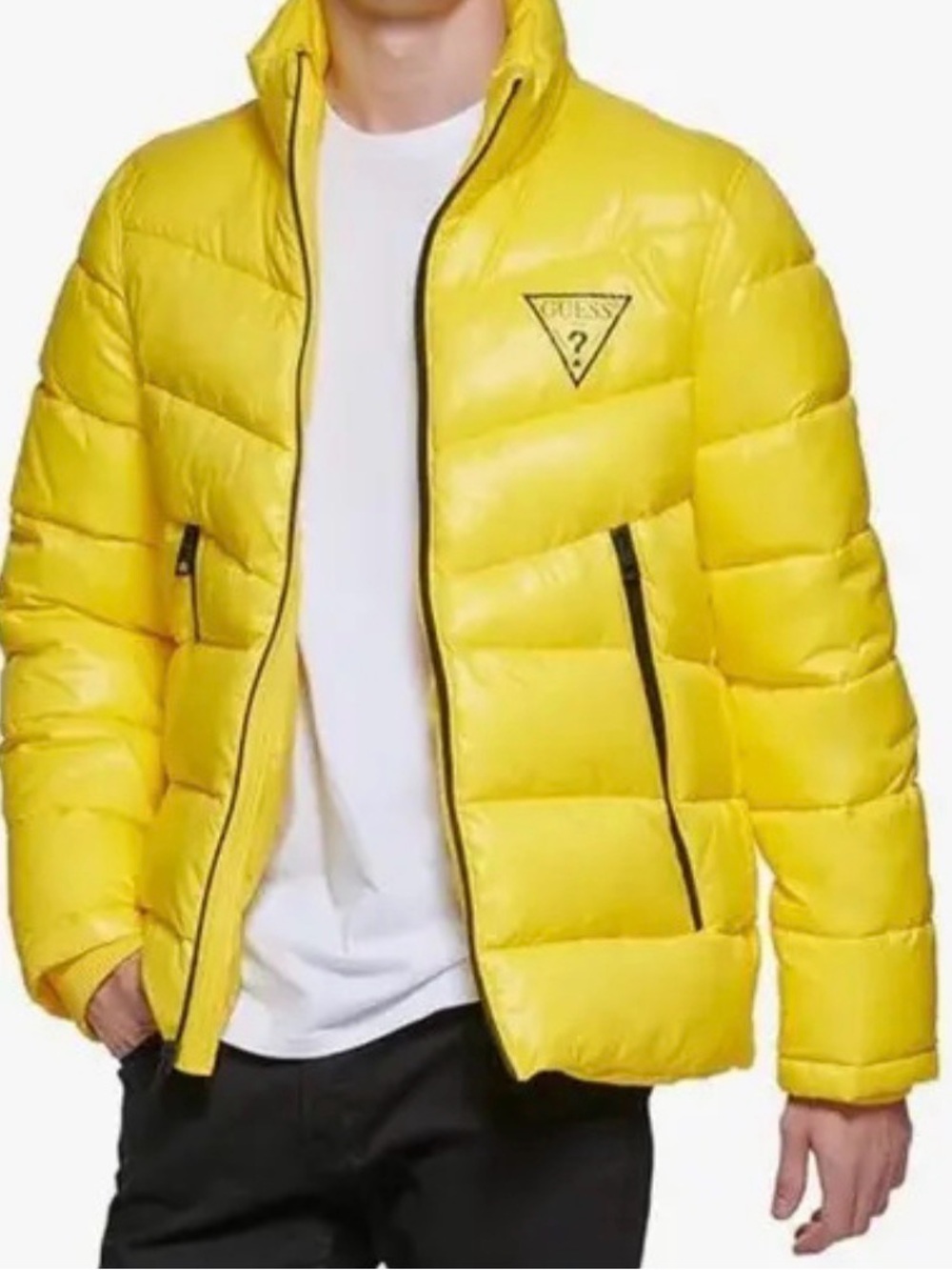 GUESS Men's Hooded Puffer Coat
YELLOW -XXL -LIKE NEW